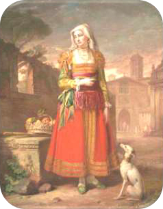 Obraz - A Whole length of Lady of Petrella, w Królestwie Neapolu, wystawiany w 1762r.
